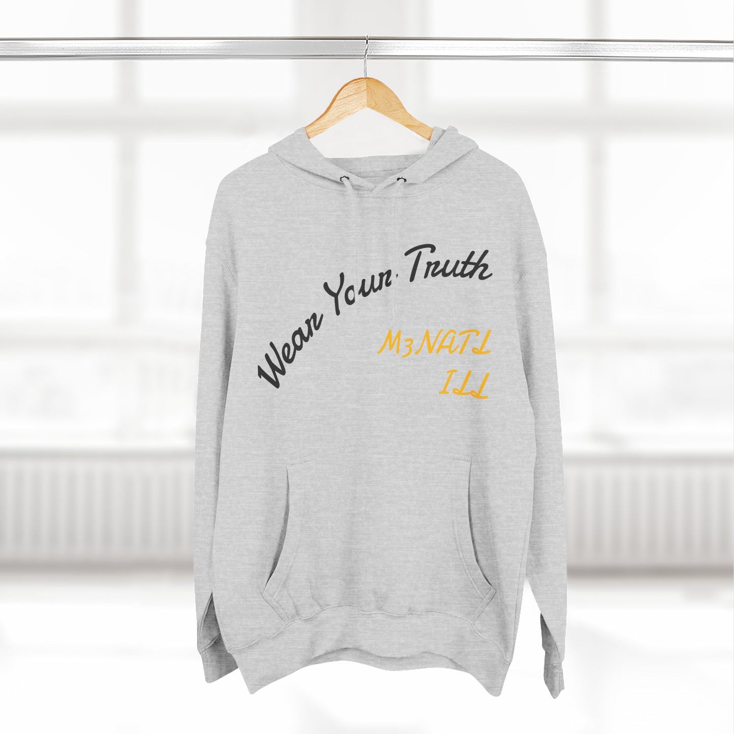 Three-Panel Fleece Hoodie
