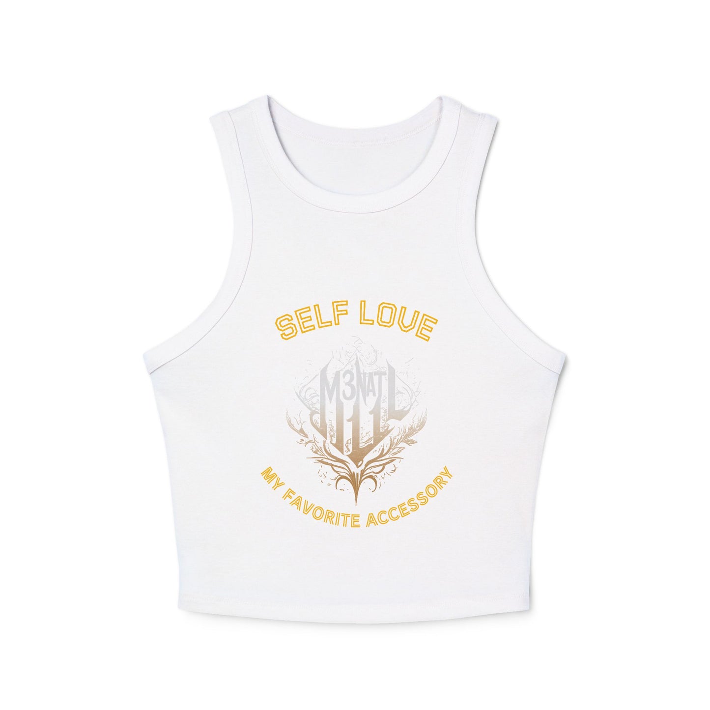 Self Love Women's Micro Rib Racer Tank Top - Stylish and Empowering