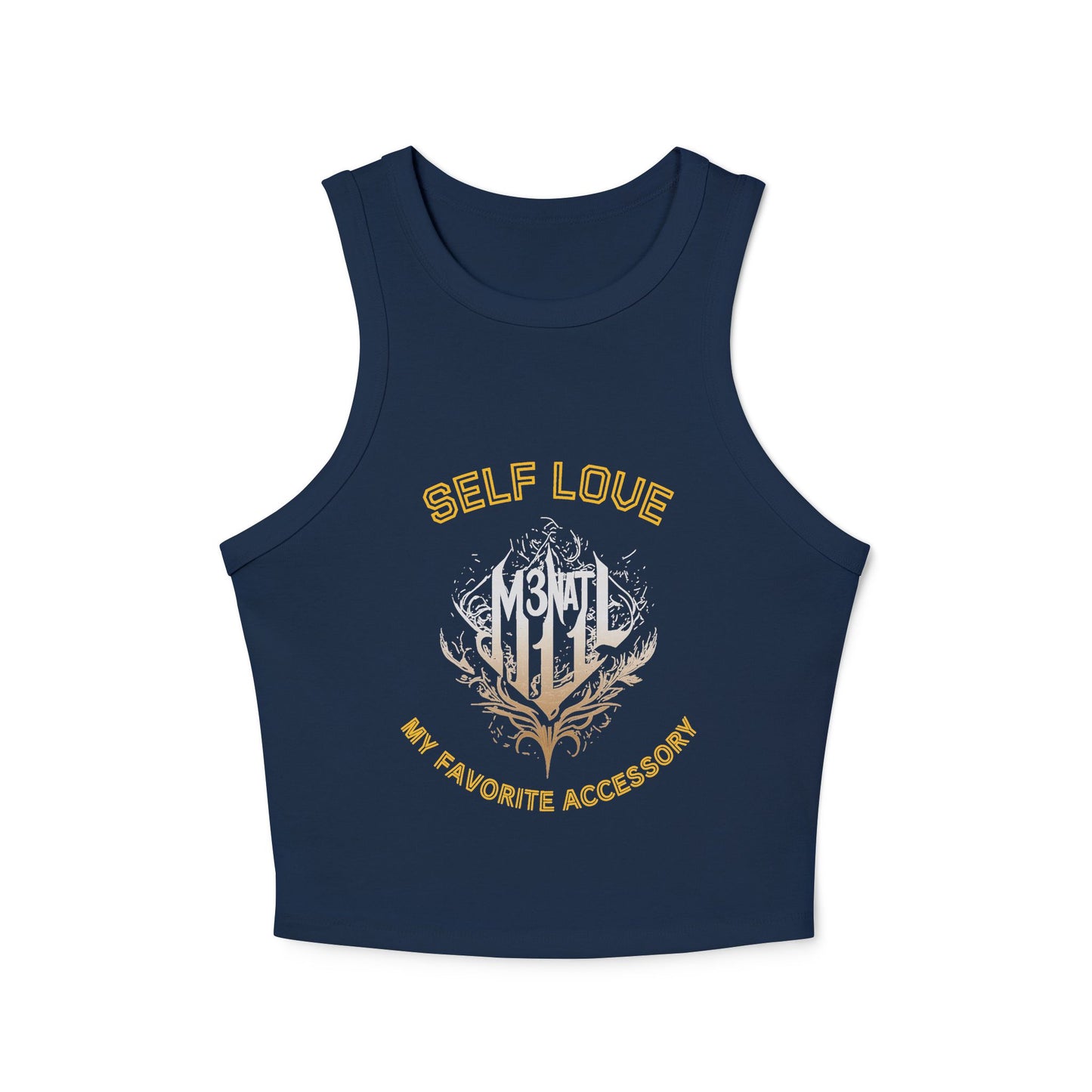 Self Love Women's Micro Rib Racer Tank Top - Stylish and Empowering