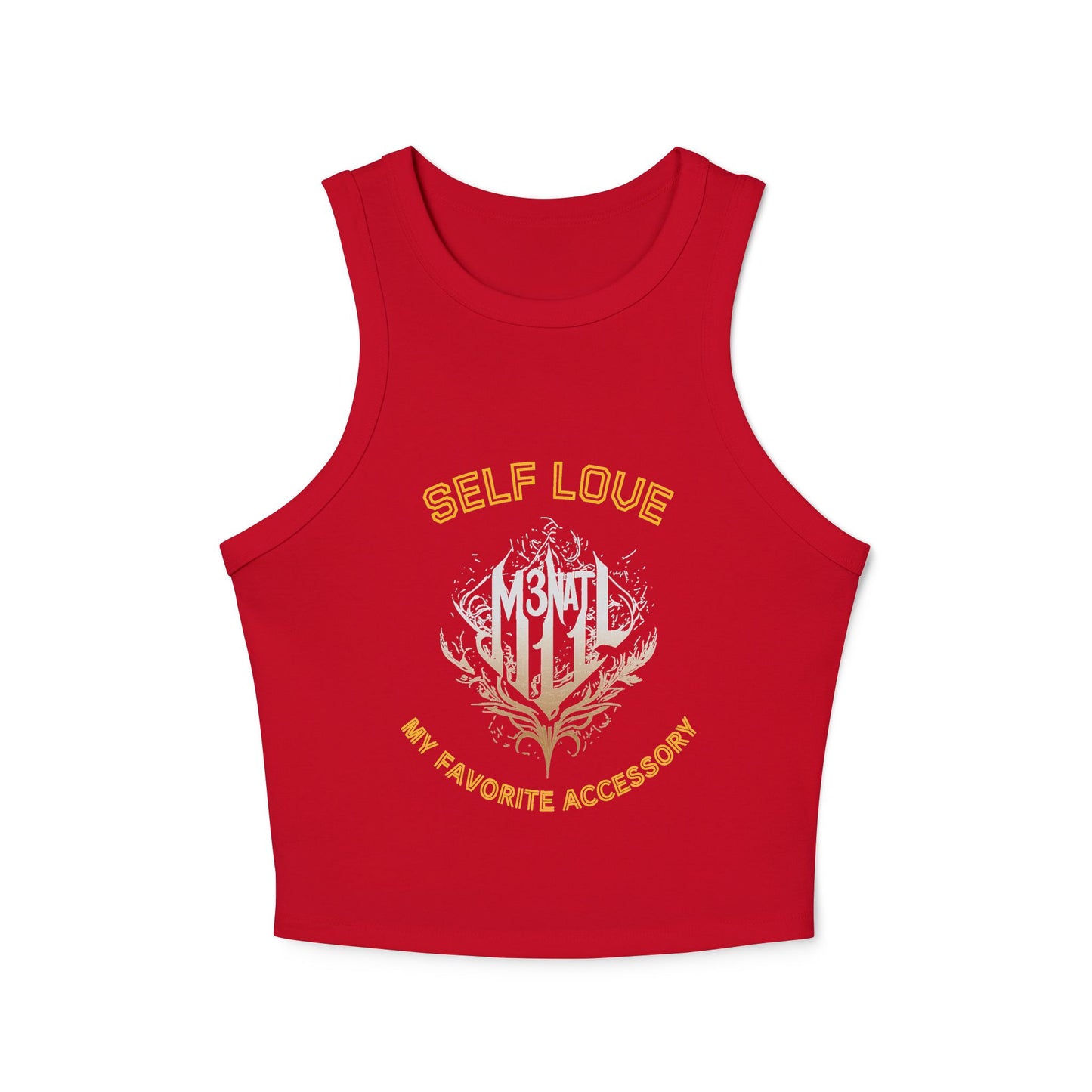 Self Love Women's Micro Rib Racer Tank Top - Stylish and Empowering