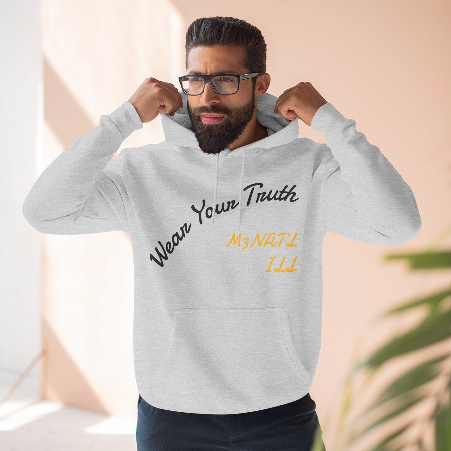 Three-Panel Fleece Hoodie
