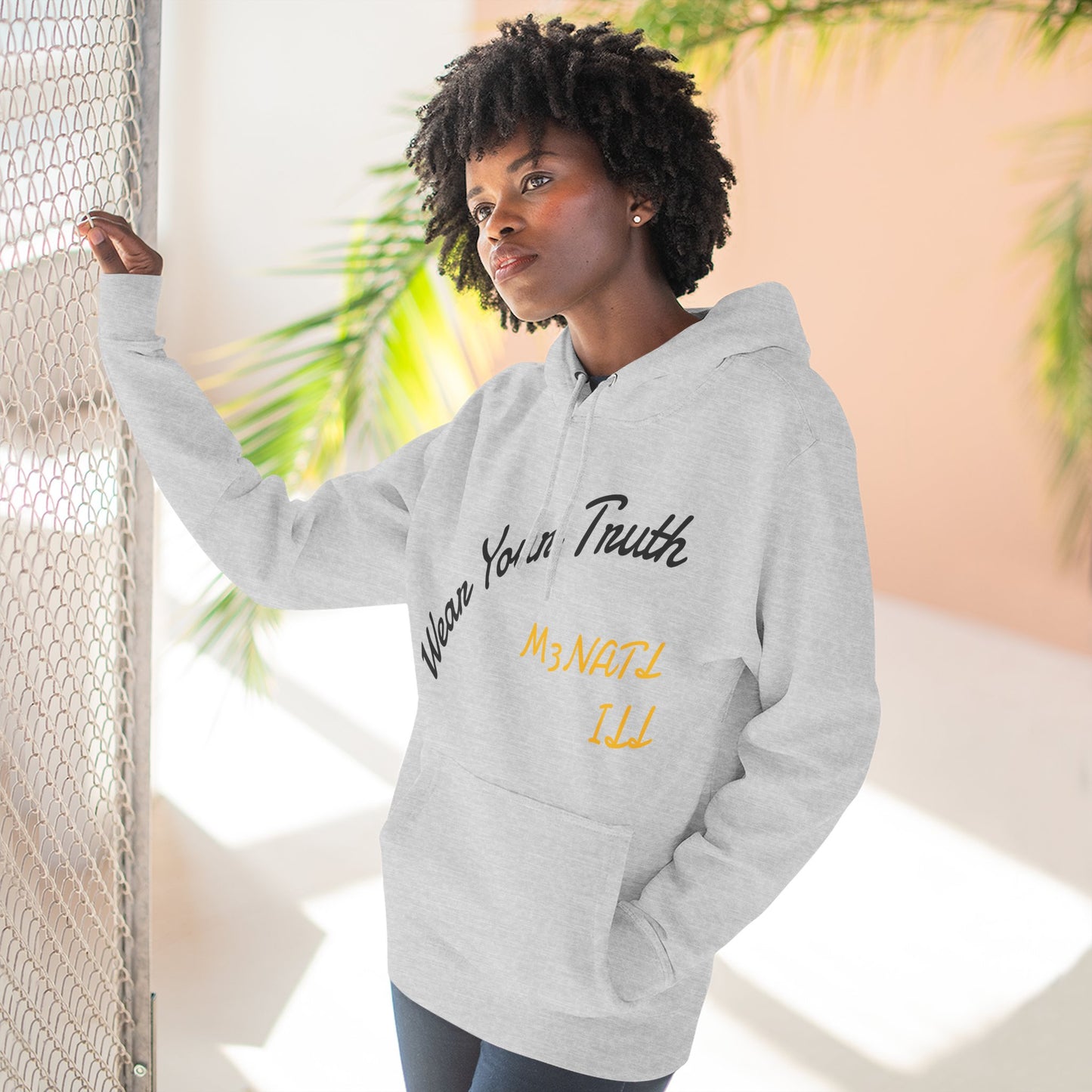Three-Panel Fleece Hoodie