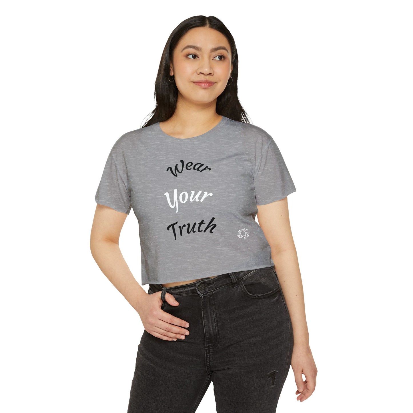 Empowering Women's Festival Crop Top - "Wear Your Truth" Design