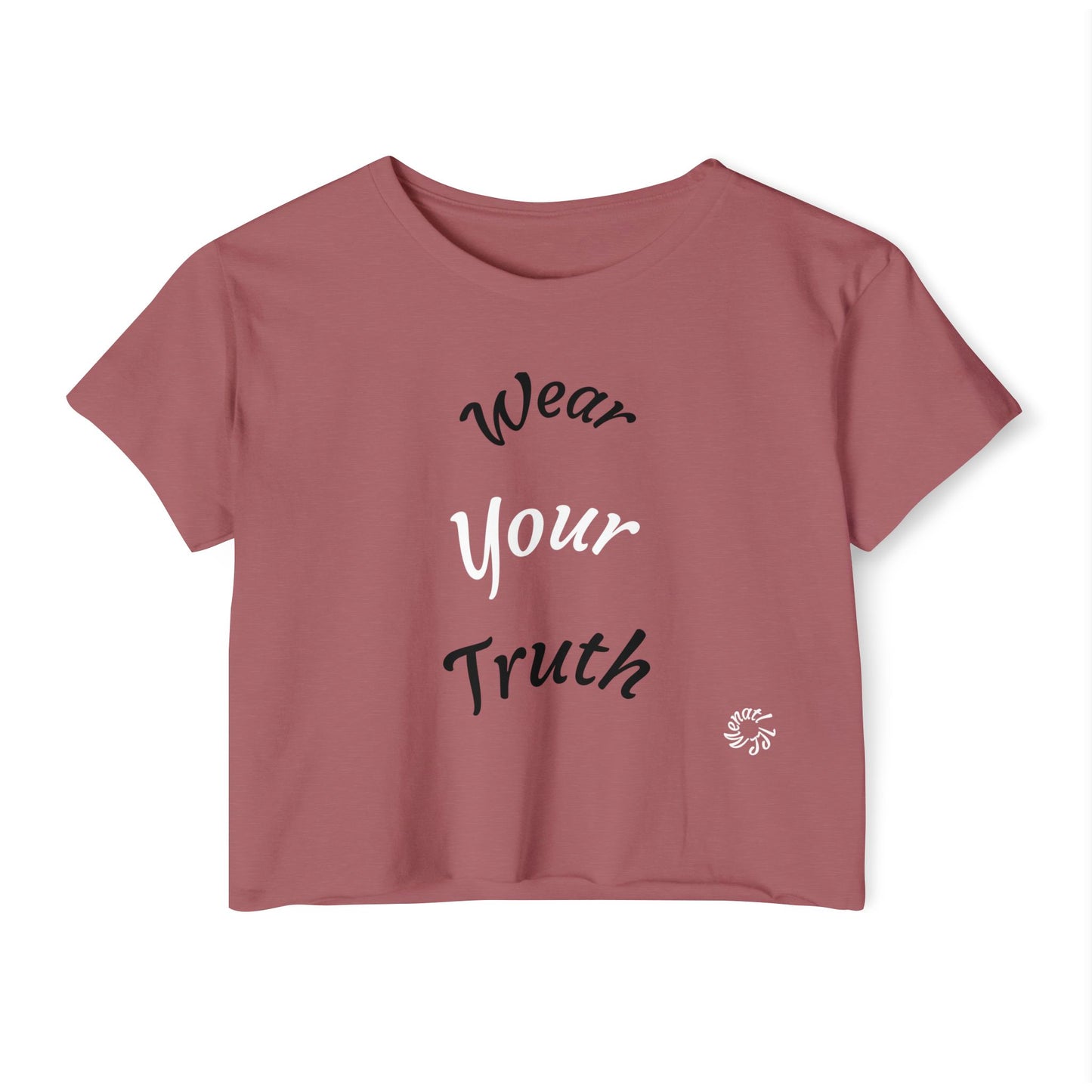 Empowering Women's Festival Crop Top - "Wear Your Truth" Design