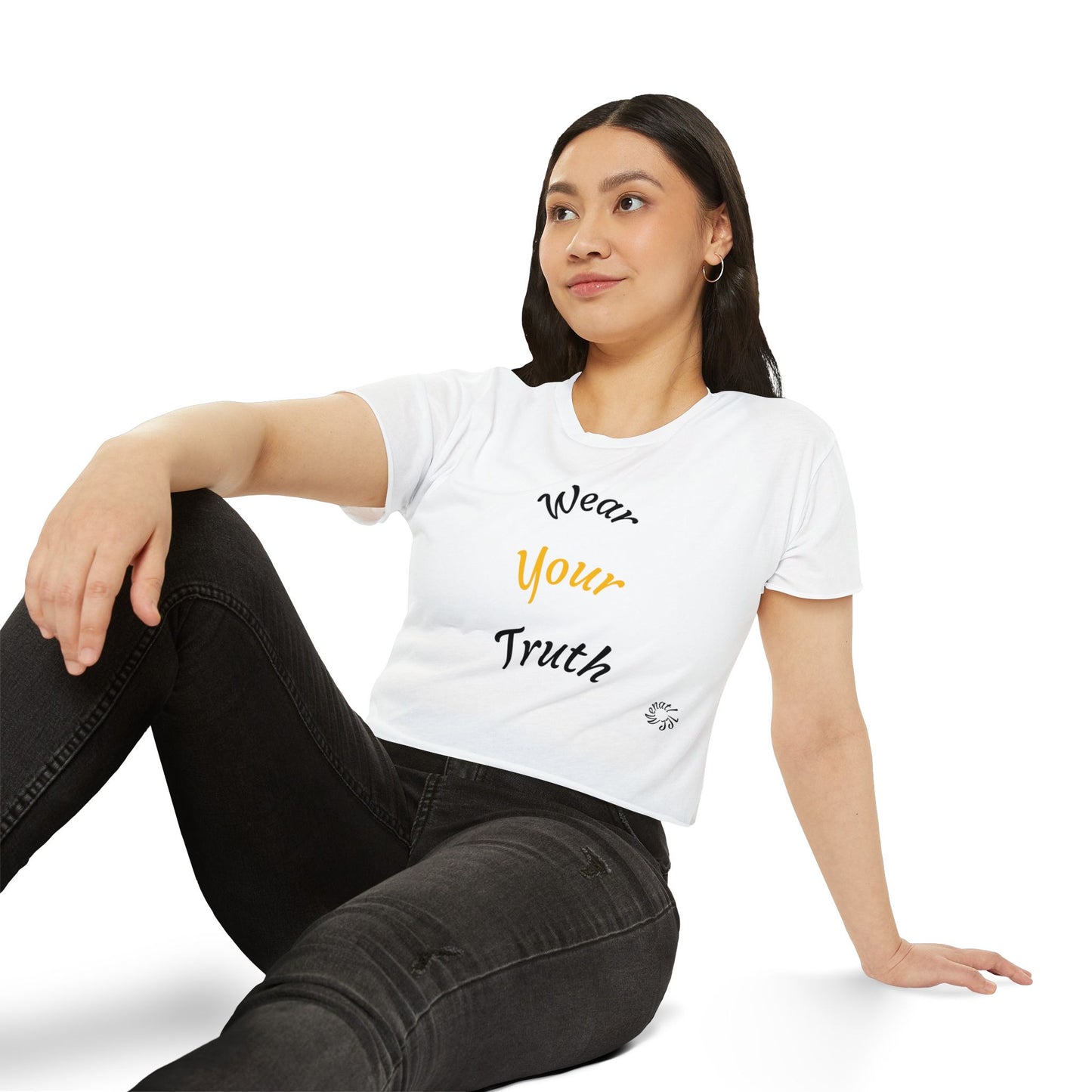 Empowering Women's Festival Crop Top - "Wear Your Truth" Design