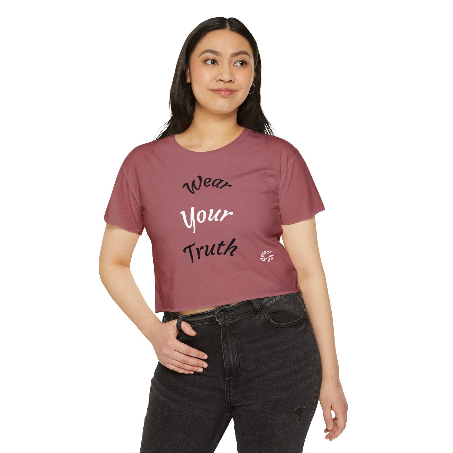 Empowering Women's Festival Crop Top - "Wear Your Truth" Design