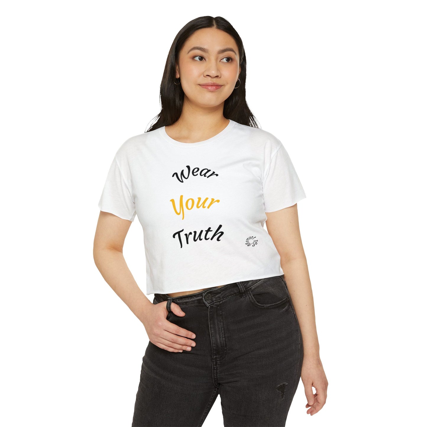 Empowering Women's Festival Crop Top - "Wear Your Truth" Design