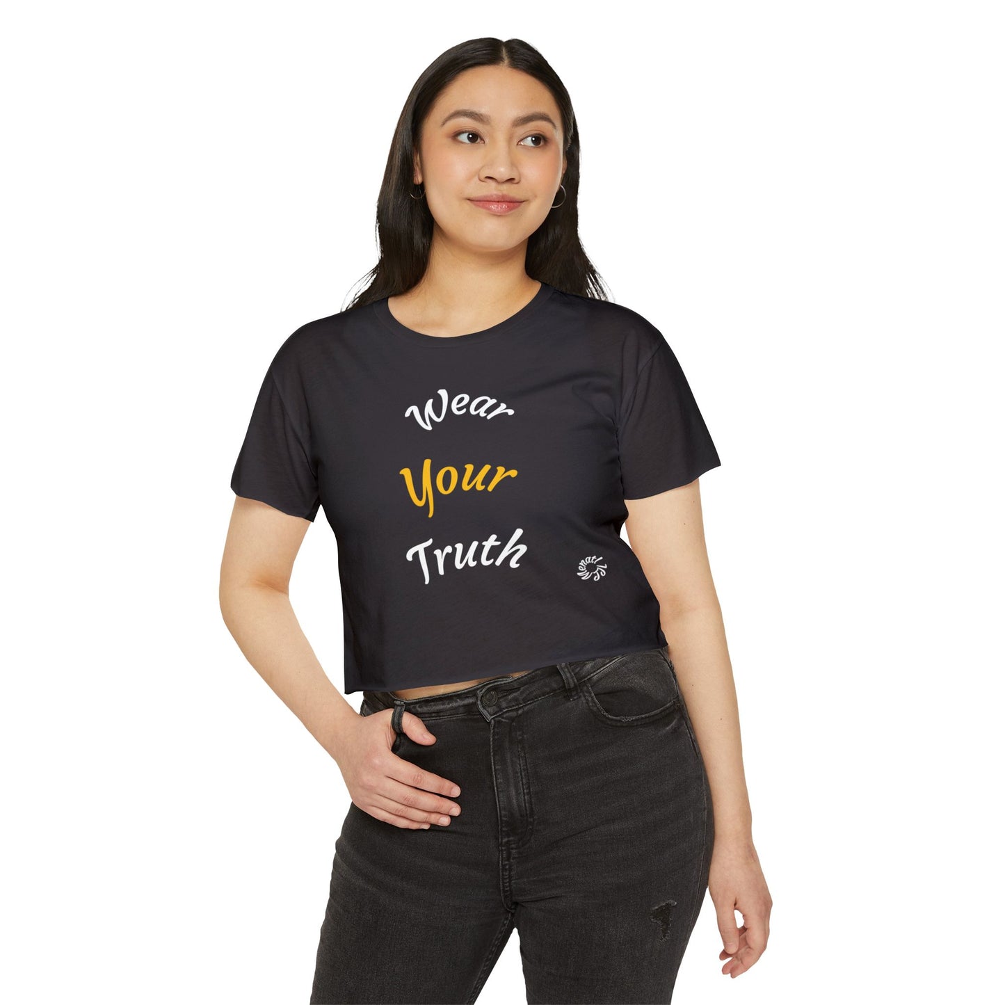 Empowering Women's Festival Crop Top - "Wear Your Truth" Design
