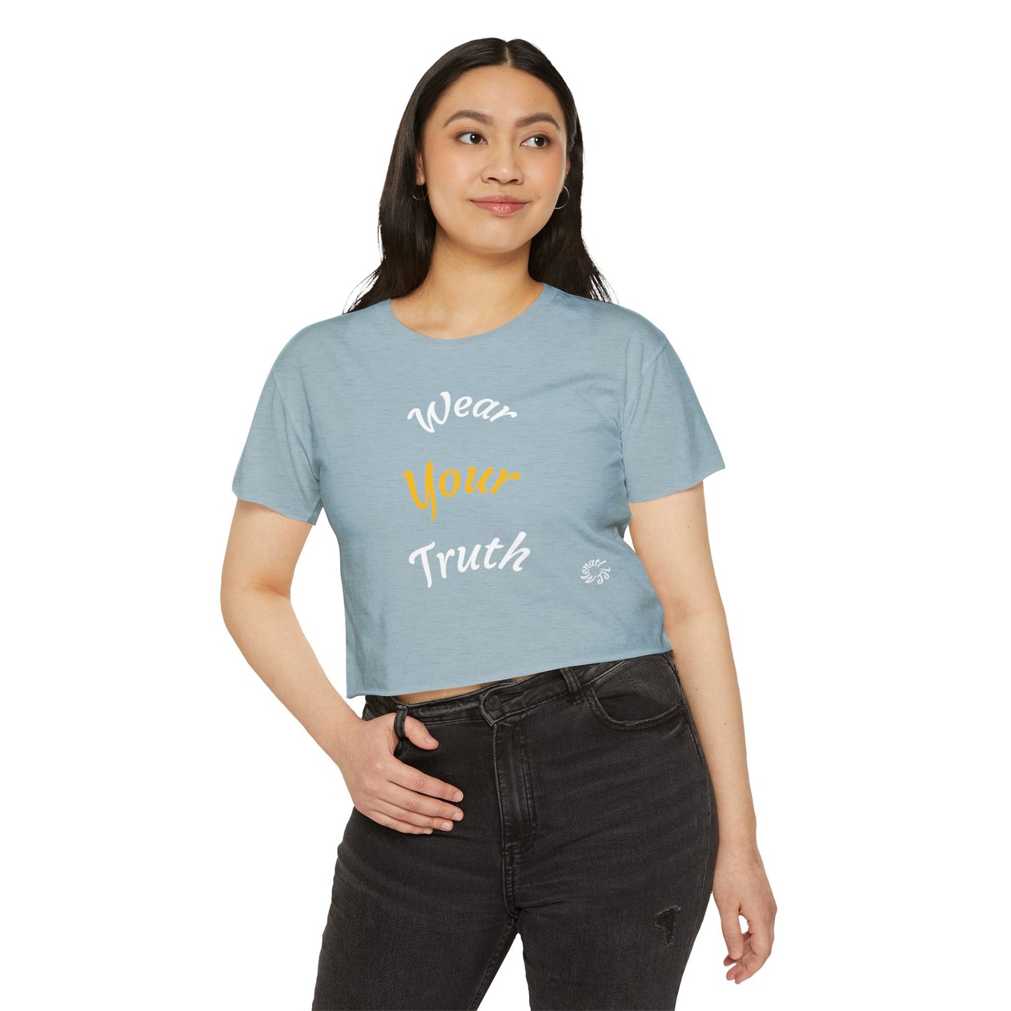Empowering Women's Festival Crop Top - "Wear Your Truth" Design